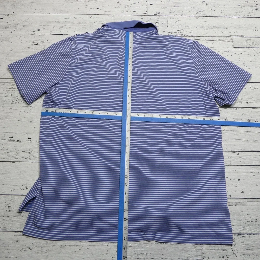 Polo Golf Ralph Lauren Polo Shirt Mens XL Purple White‎ Stripe THE FARM Logo
